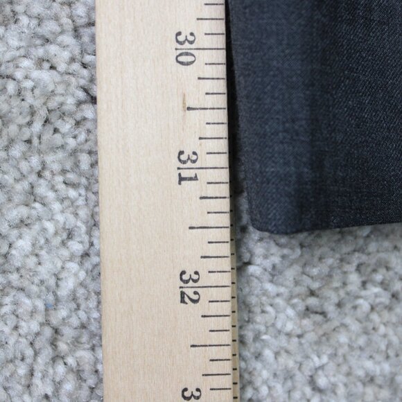 LAUREN Ralph Lauren Dress Pants Mens 42x32 Gray 100% Wool Flat Front Straight - Picture 4 of 11